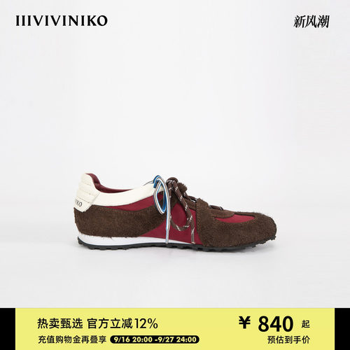 IIIVIVINIKO秋季新款轻量感镂空撞色拼接运动鞋女2535103902A