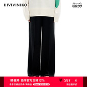 丝滑垂感休闲直筒裤 料 子女M330804109A 日本进口裤 IIIVIVINIKO