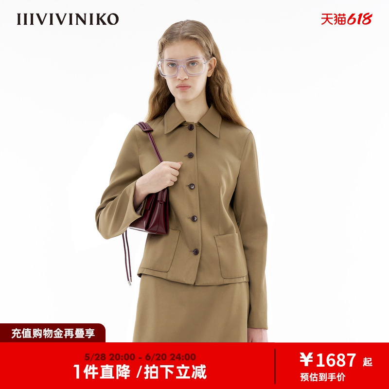 IIIVIVINIKO合肩夹克外套