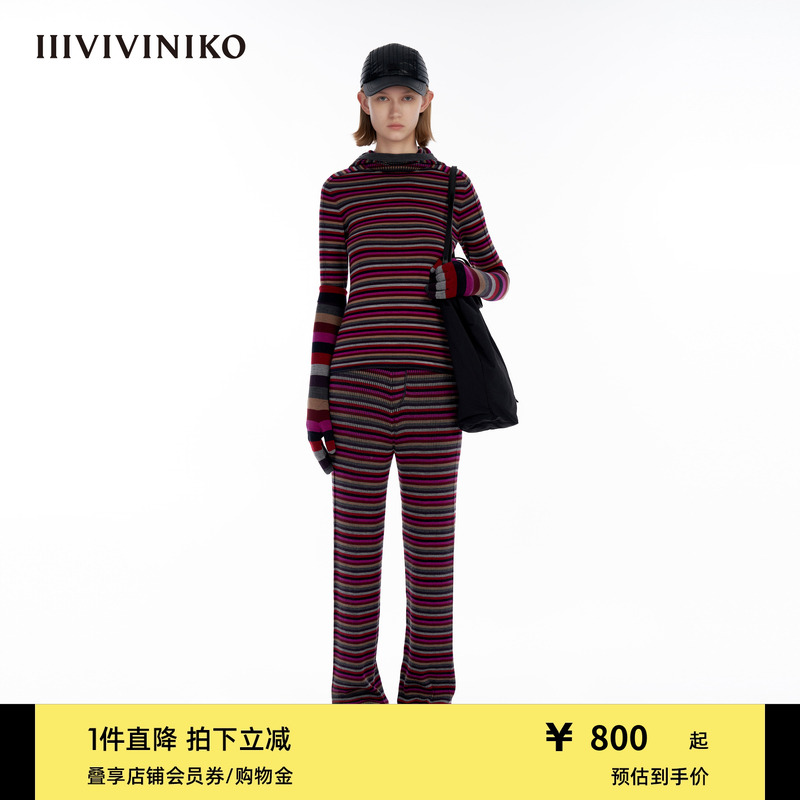 羊毛针织套头衫IIIVIVINIKO连帽