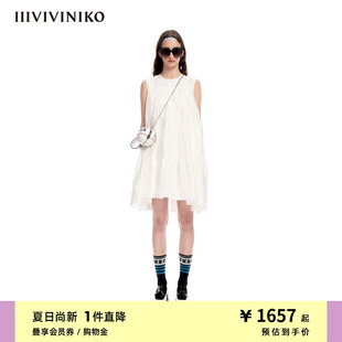 ⼤A型假日连衣裙女M320645173C 少女感背⼼式 新品 IIIVIVINIKO夏季