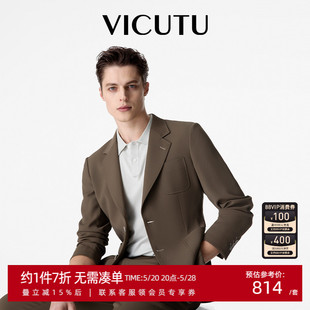 外套 商务西装 时尚 VICUTU威可多休闲西服男春秋款