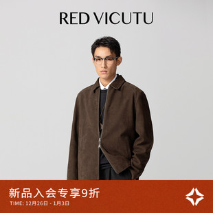 复古潮流百搭羊皮革皮衣 经典 VICUTU威可多2025秋冬新品 男皮衣时尚