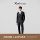外套 通勤百搭西装 VICUTU威可多黑色商务正装 男双排扣西服上衣时尚