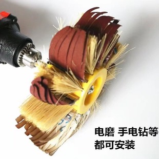 曼沙锐打磨花头剑麻砂布轮家具白茬底漆抛光轮 木工抛光轮家具凹