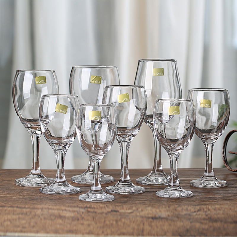 帝豪透明高脚杯红酒杯多功能杯啤酒杯创意玻璃酒杯香槟杯六只包邮