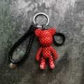 Red Dot Violent Bear + Black Leather Rope