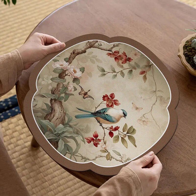 【实用】花盆吸水垫中国风硅藻泥餐垫