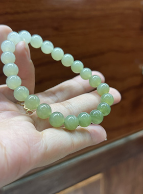 和田玉渐变色手串 尺寸8毫米青海老料手链送礼送闺蜜送女朋友礼物