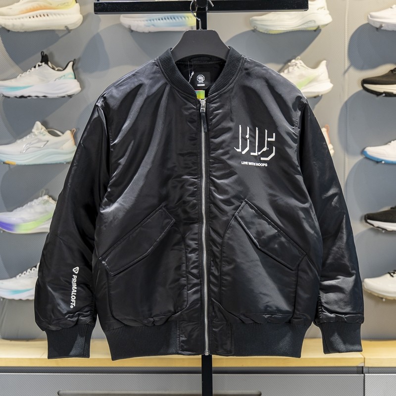 李宁外套男子2025冬季新款反伍BADFIVE立体裁剪宽松棉夹克AJMV135