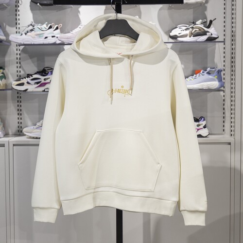 李宁卫衣女2025春季新年款日进斗金系列宽松连帽休闲上衣AWDV184