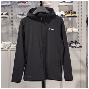 李宁运动风衣2025新款 跑步系列男子反光冰感舒适防晒外套AFDV249