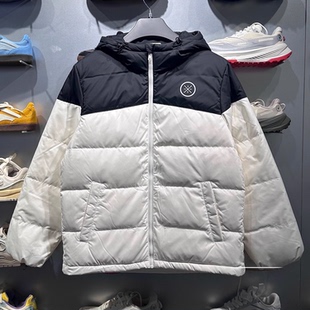 李宁羽绒服2025冬季 韦德系列男子防泼水鹅绒短羽绒服AYMV065 新款