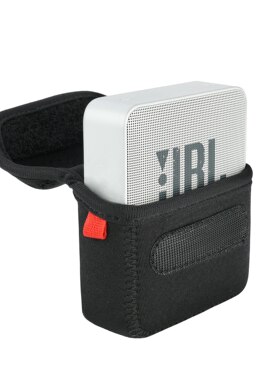 跨境适用于JBL Go2音箱包魔术贴潜水料腰间松紧卡扣音响收纳包