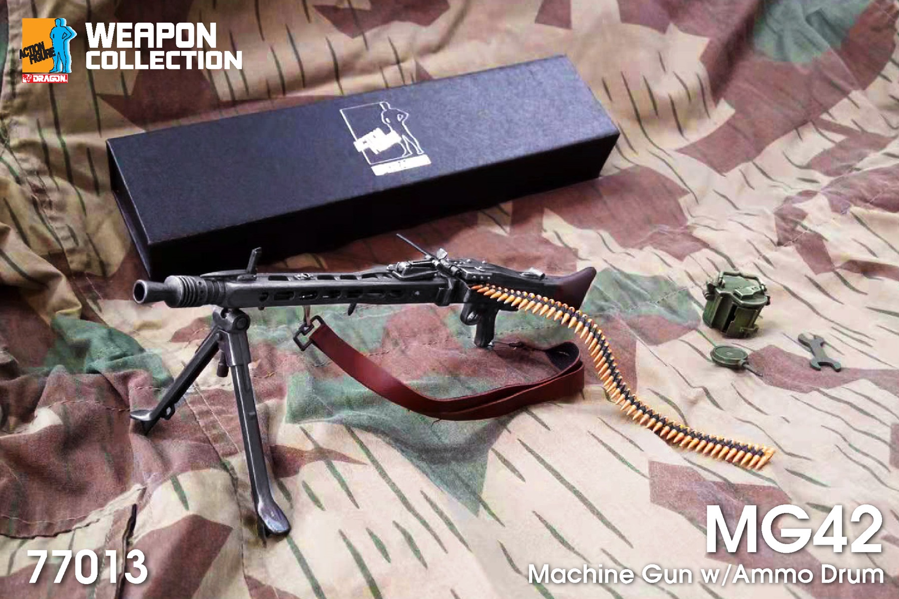 【环球】威龙77013-1/6 德国mg42通用机枪 附弹鼓 武器模型 预定