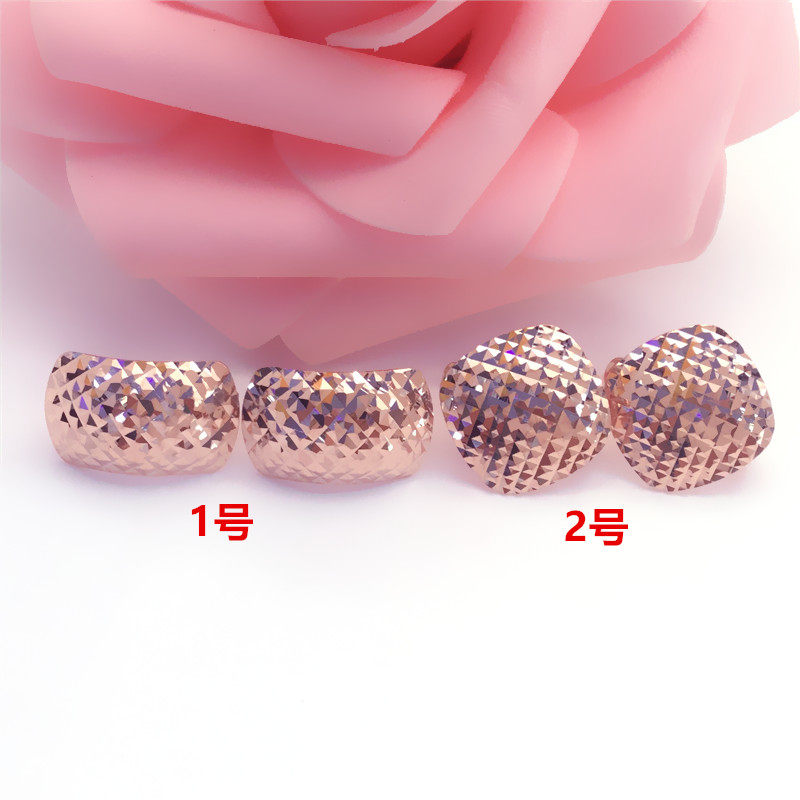 女士紫金彩金正品 紫金585紫金耳扣14K金新款新品 玫瑰金 送女友