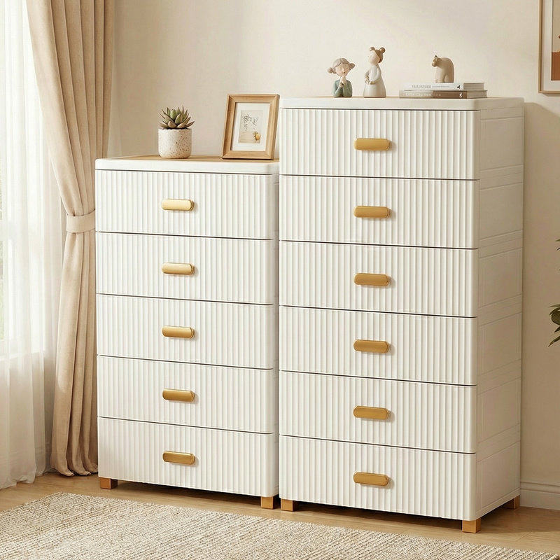 jeko收纳柜免安装置物架多层婴儿宝宝衣柜家用储物柜子塑料五斗柜