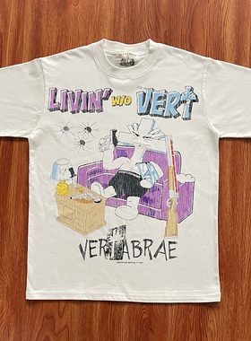 Vertabrae Push tee欧美风休闲印花纯棉短袖T恤