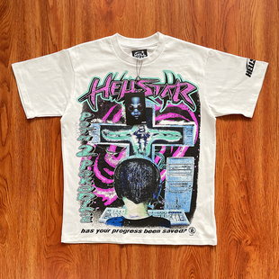 Hellstar path 2 Online T-Shirt 机能男孩电波男女纯棉短袖T恤