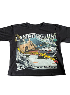 CASPER MASI LAMBO T 恤 华尔街之狼 兰博基尼图像