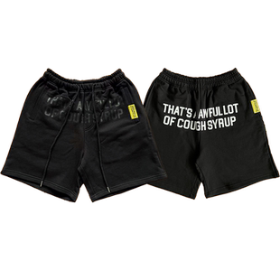 Cough 字母印花休闲短裤 男女款 Syrup Lot Awful That