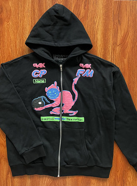 菲董同款 CPFM.XYZ Hoodie 立体印花男女同款拉链连帽卫衣