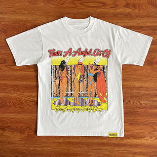 Awful Lot That Syrup海滩插画短袖 Cough T恤