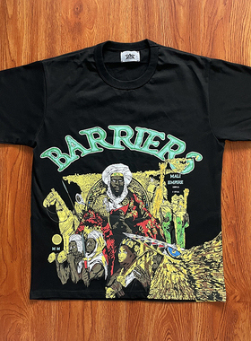 Barriers Mansa Musa Tee 印第安人印花短袖男 高街宽松休闲T恤