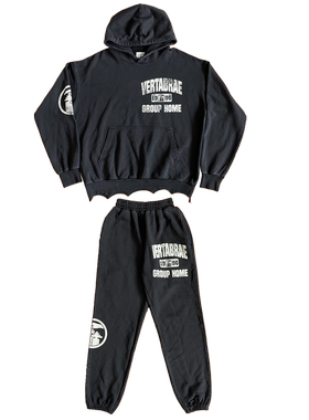 Vertabrae Tattoo Zip Up Hoodie 洗水做旧男女款长裤卫衣套装