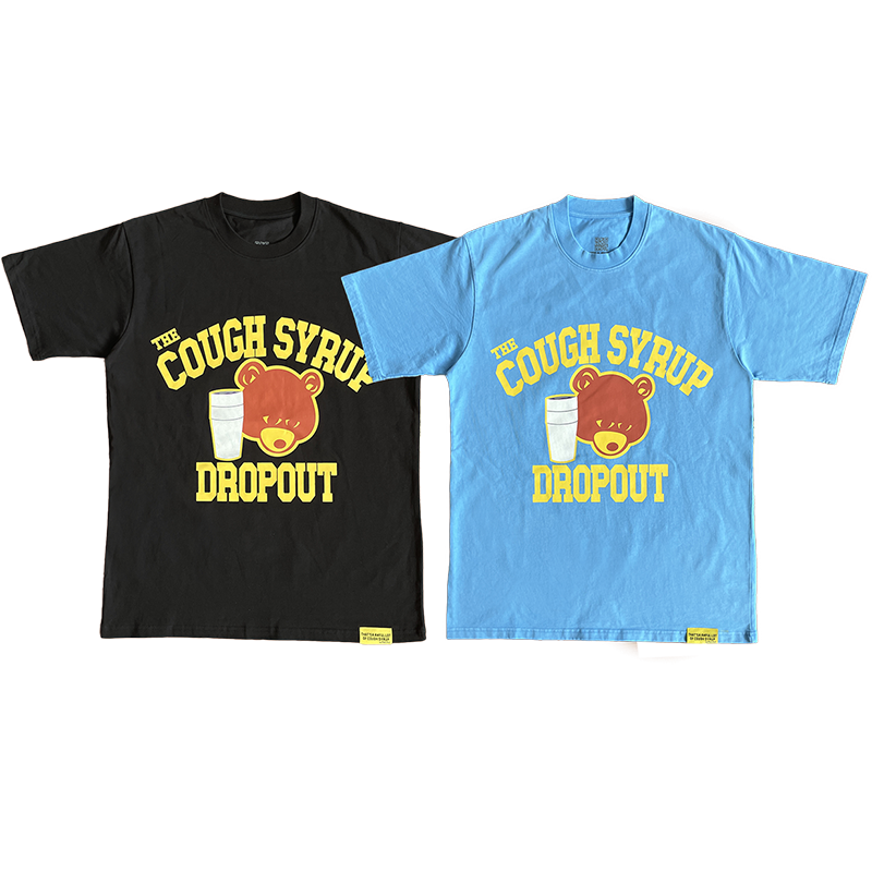 That's A Awful Lot of Cough Syrup 潮流熊印花短袖T恤