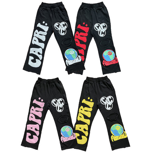 Hellstar Project Capri Flared pants 休闲喇叭拼接男女运动长裤