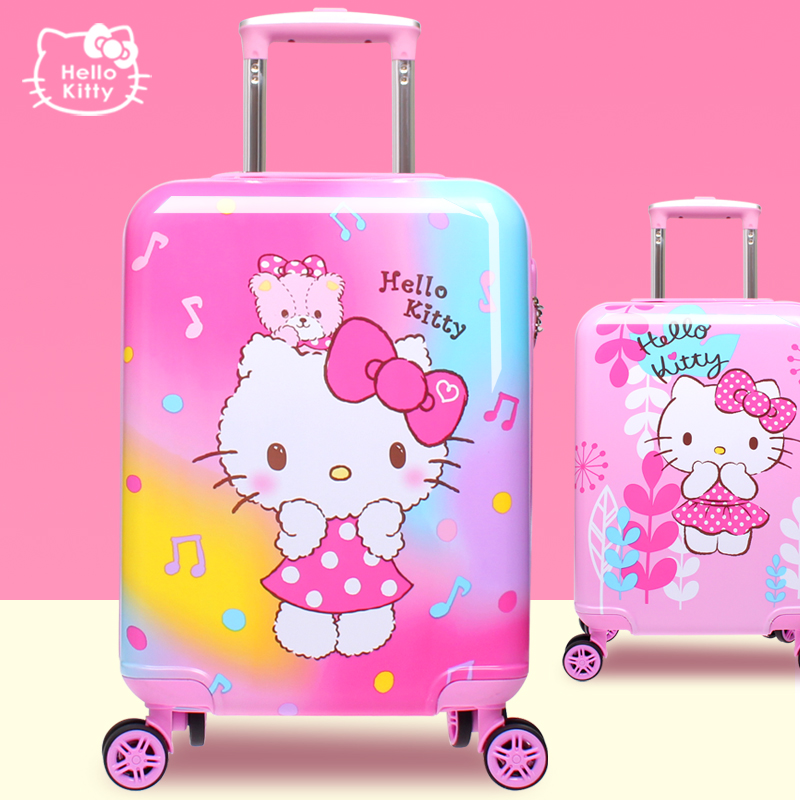 哆啦麦吉儿童拉杆箱hellokitty儿童行李箱女童公主旅行箱18寸可坐
