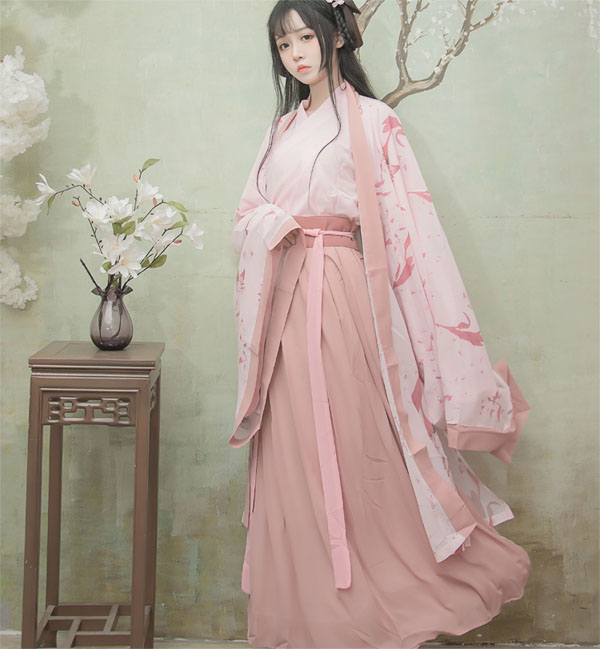 正统汉服爱莲说原创齐腰襦裙大袖交魏晋风秋夏日常款非古装清雅