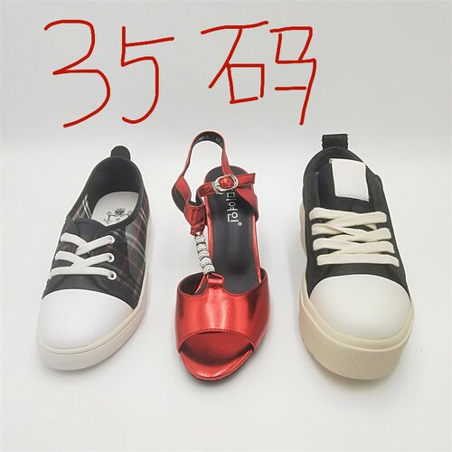 断码特价清仓处理夏季真皮35码凉鞋单鞋女鞋  样品色差瑕疵款