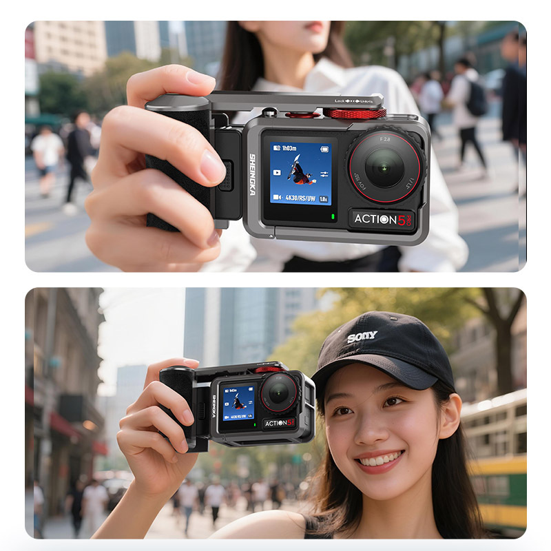 Action5Pro金属兔笼手柄街拍套