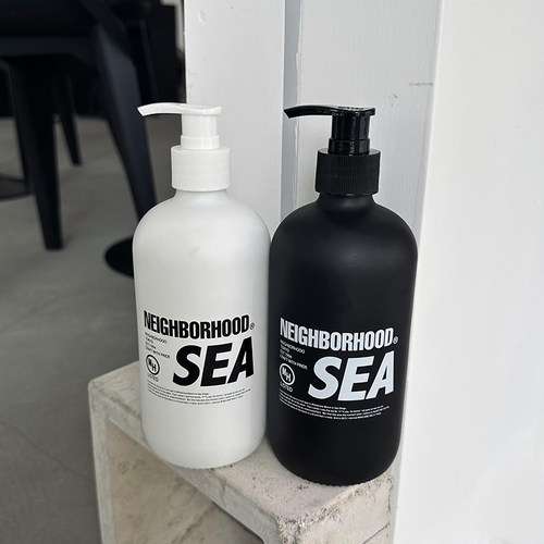 潮牌NBHD按压式黑化玻璃分装瓶沐浴露乳液洗500ml手液瓶