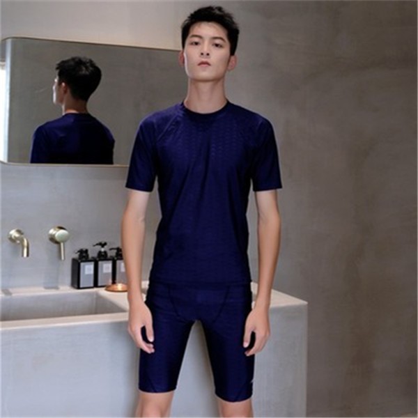 男士泳衣背心防晒黑色鲨鱼紧身
