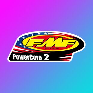 FMF Powercore 2 排气管 越野摩托车贴纸 头盔防水个性反光贴花