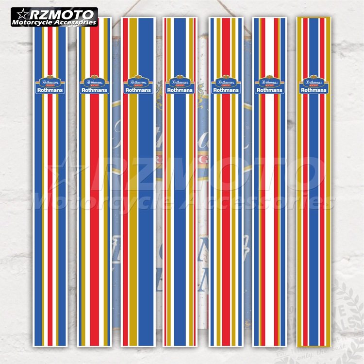 摩托车rzmoto复古泥板rothmans经典外壳乐富门怀旧彩条贴纸油箱