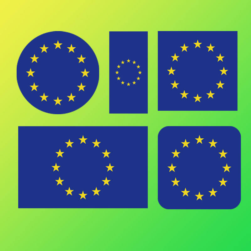 欧盟旗帜车贴拉花贴纸 适用于汽车车身风挡油箱装饰个性反光贴花