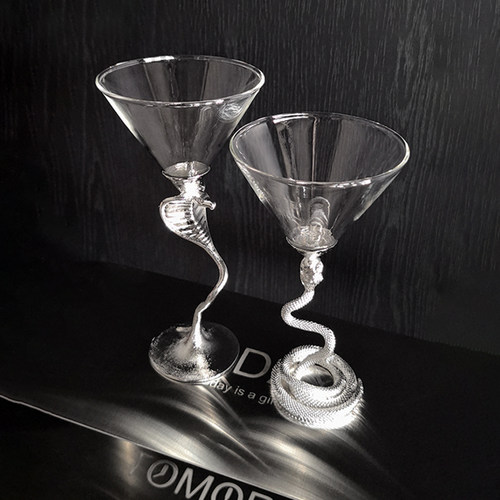 态生活轻奢ins风斯莱特林蛇院马天尼杯小众设计高脚鸡尾酒杯礼盒