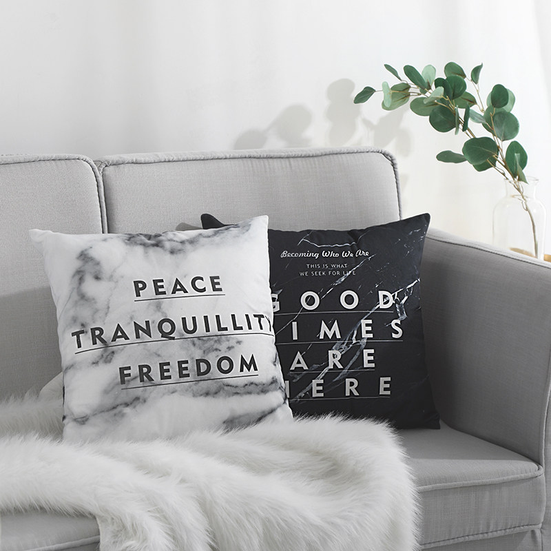 Life style Northern Europe ins Original design Alphabet Pillow sofa Two-sided decorative pattern Fabric art Pillowsin the Home Fabric , Pillow/Pillow  category - from Buy2taobao.com to provide professional Taobao agent buy service