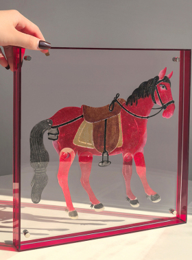 态生活非遗手工马年皮影装饰摆件