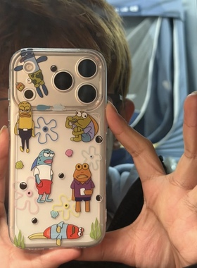 可爱卡通适用苹果17/16promax手机壳iPhone15pro防摔17Air软壳13简约12pro卡通11透明16/15plus创意12/13mini