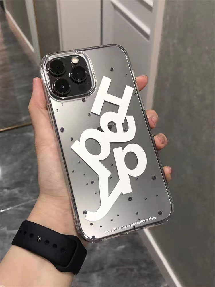 简约连体字母涂鸦适用iPhone14pro手机壳苹果13promax个性软壳12透明新款xr创意防摔15promax硅胶保护套