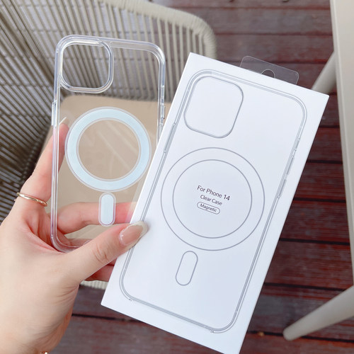 适用于苹果14透明磁吸手机壳