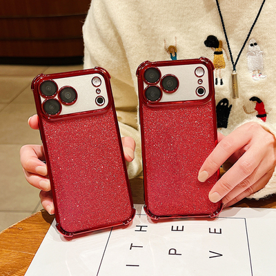 红色闪粉新年壳适用步步高S50手机壳vivoY500pro转盘支架Y3保护套