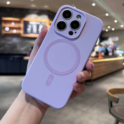 适用苹果17promax手机壳iPhone16高级感12简约纯色15引磁保护套13