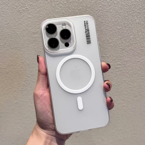 PC雾纱肤感壳适用于iPhone16手机壳苹果15简约17promax大孔保护套