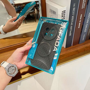 适用OPPOReno14旋转支架碳纤维手机壳Findx8s新款 a5活力商务精孔A3PRO磁吸保护套 男士